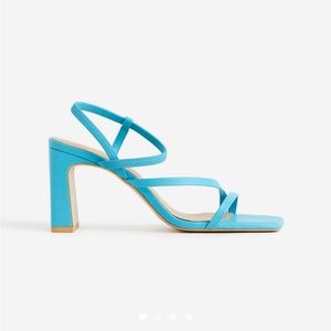 H&M blue block heel sandals